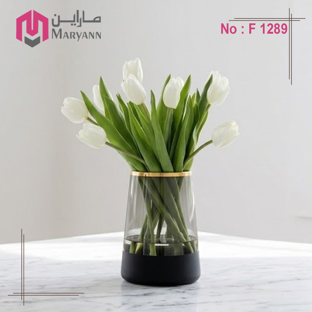 Tulips glass vase 1289