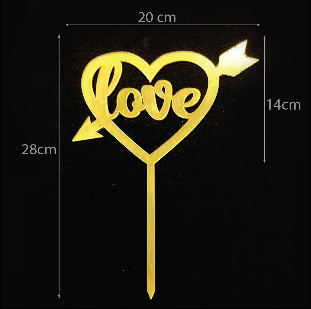 Love cake topper